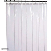 PVC Classic AC Transparent Curtain - 2 Curtain with 16 Hooks (Transparent, 4.5 X 8 ft or 54 X 96 Inches) - P-6036816