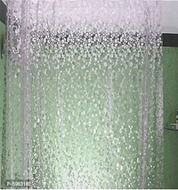 PVC Ac Transparent Printed Coin Design Curtain Set of 2 (Width-54 Inches X Height-84 Inches) 7 Feet. - P-5983102