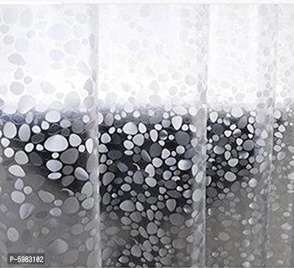 PVC Ac Transparent Printed Coin Design Curtain Set of 2 (Width-54 Inches X Height-84 Inches) 7 Feet. - P-5983102