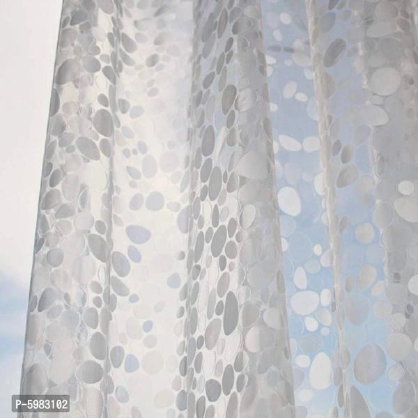 PVC Ac Transparent Printed Coin Design Curtain Set of 2 (Width-54 Inches X Height-84 Inches) 7 Feet. - P-5983102