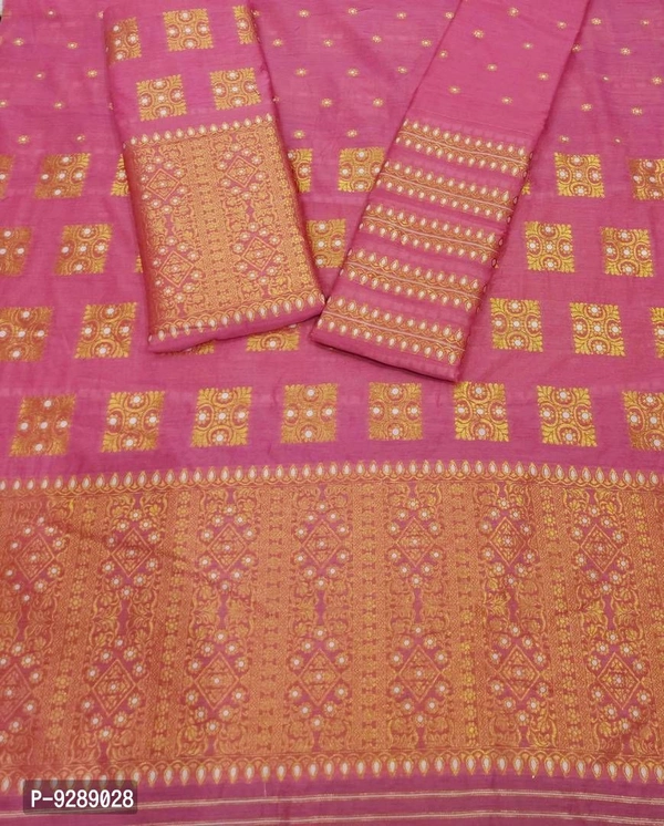 Beautiful Cotton Silk Saree With Blouse Piece For Women - P-9289028