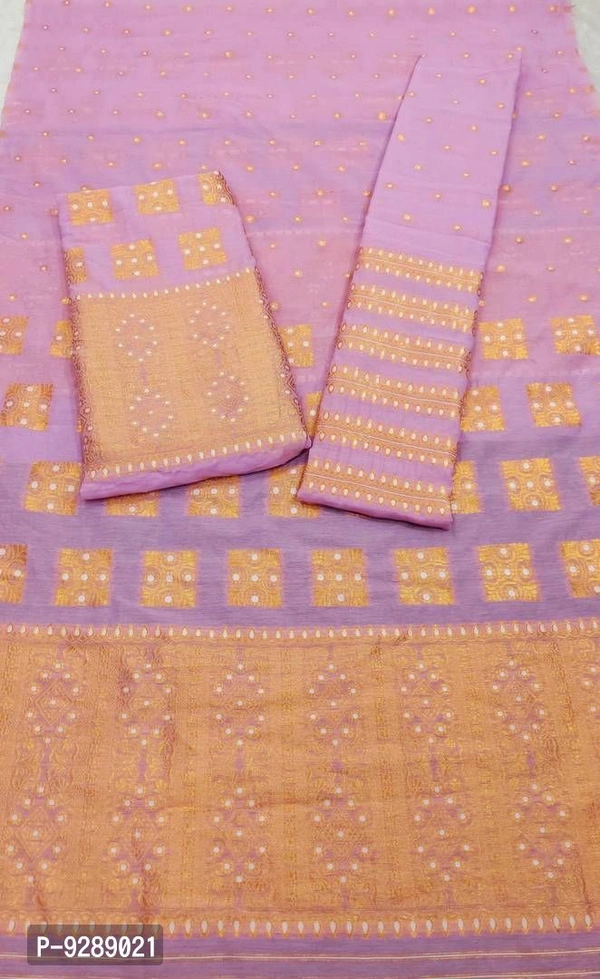 Beautiful Cotton Silk Saree With Blouse Piece For Women - P-9289021