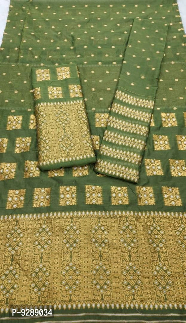 Beautiful Cotton Silk Saree With Blouse Piece For Women - P-9289034