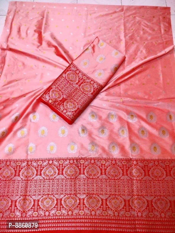 Classic Art Silk Jacquard Saree With Blouse Piece - P-8860879