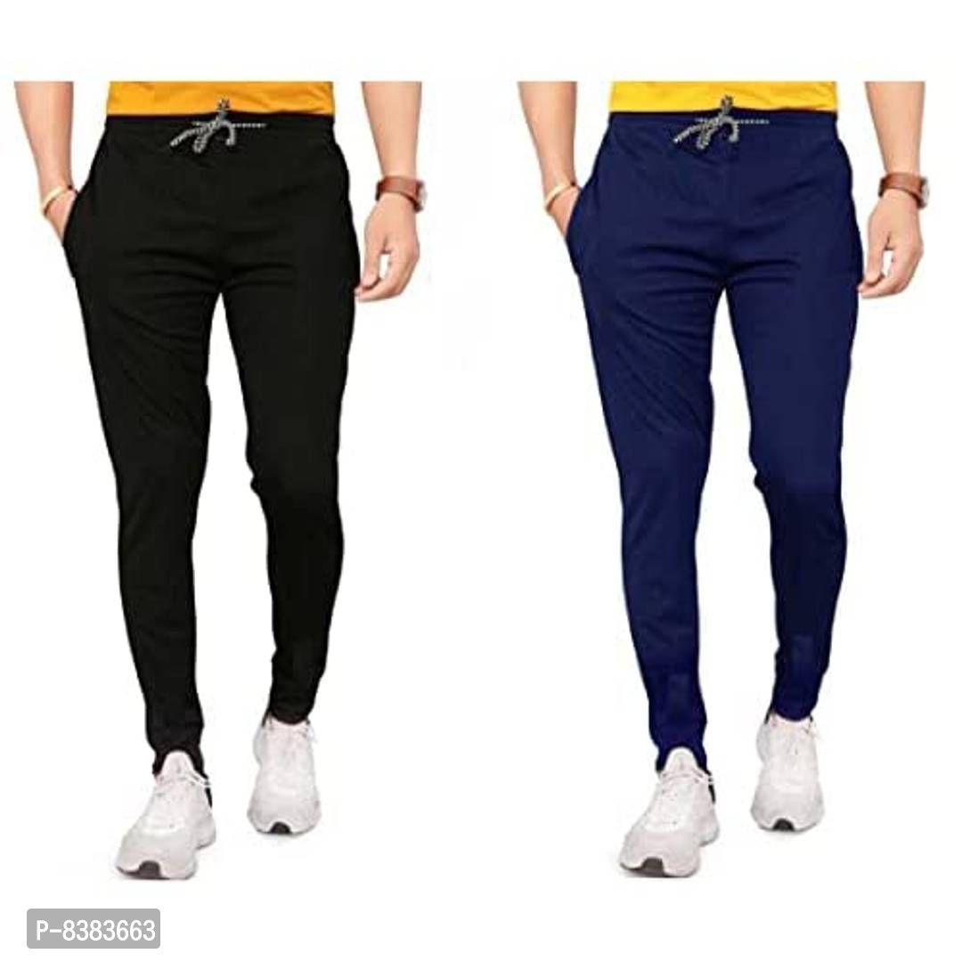 MEN'S NAVY SOLID SLIM FIT TRACK PANT – JDC Store Online Shopping