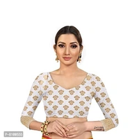 Leeza Store Women's Banarasi Kanjivaram Pearl White Silk Saree Along Zari Paisley Jacquard Woven All Over with Blouse Piece - 5.5 meters, P-8100555