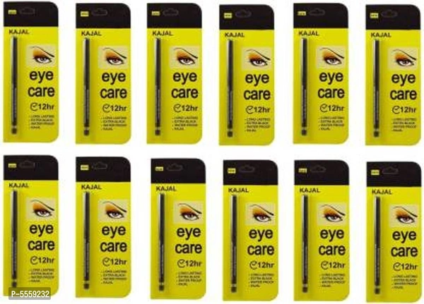 Waterproof Eye Care Kajal (Pack Of 12) (Black, 14.2 G) - P-5559232, No