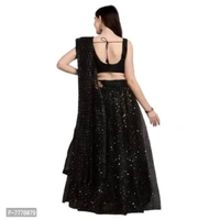 Drashti Villa Women's Embellished, Self Design Semi Stitched Lehenga Choli (Black) - P-7778079