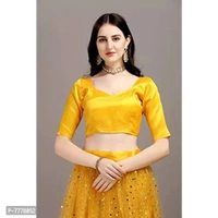 Drashti Villa Women's Embellished, Self Design Semi Stitched Lehenga Choli (Yellow) - P-7778052