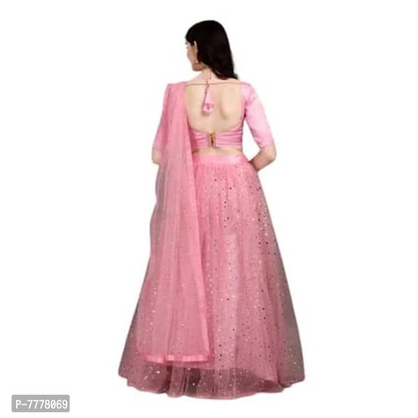 Drashti Villa Womens Embellished, Self Design Semi Stitched Lehenga Choli (Pink) - P-7778069