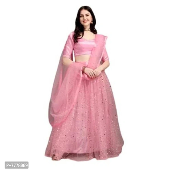 Drashti Villa Womens Embellished, Self Design Semi Stitched Lehenga Choli (Pink) - P-7778069