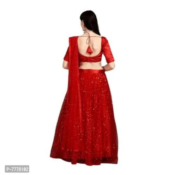 Drashti Villa Women's Embellished, Self Design Semi Stitched Lehenga Choli (Red) - P-7778102