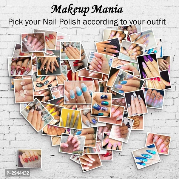 HD Colors Nail Polish Set Of 12 Pieces, Perfect Gift For Girls (Purple, Silver, Turquoise, Golden, Bright Pink, Red, Sea Green, White Base, Black, Light Orange, Coral Red, Blue) - P-2944432
