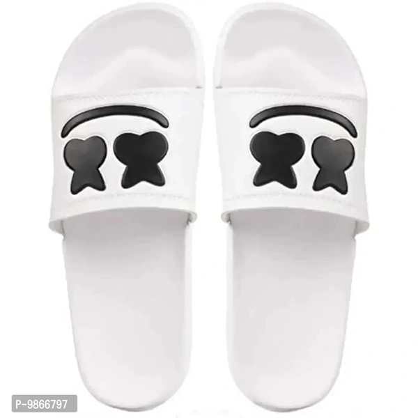 MSDIAN Sliders for Men, Boys | Comfortable|Lightweighted House Slippers (GUDDA WHT) - P-9866797, Uk6