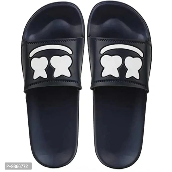 MSDIAN Sliders for Men, Boys | Comfortable|Lightweighted House Slippers (GUDDA NAVY) - P-9866772, Uk6