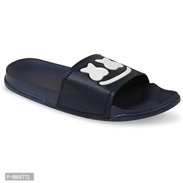 MSDIAN Sliders for Men, Boys | Comfortable|Lightweighted House Slippers (GUDDA NAVY) - P-9866772, Uk6