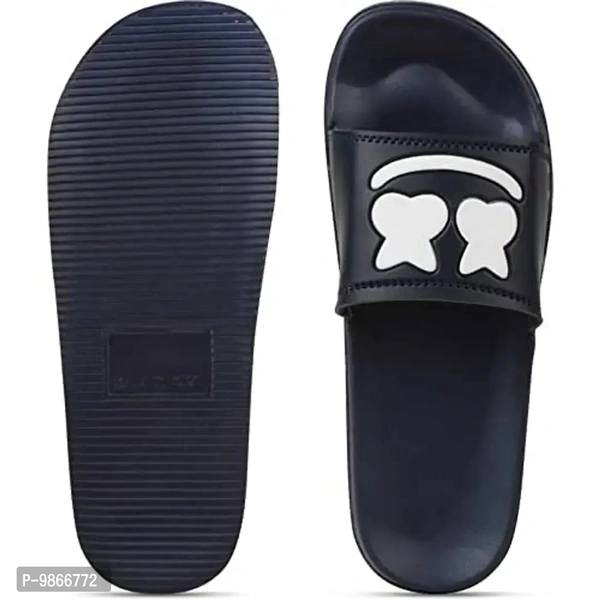 MSDIAN Sliders for Men, Boys | Comfortable|Lightweighted House Slippers (GUDDA NAVY) - P-9866772, Uk9