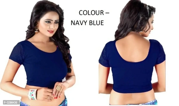 New Cotton Spandex Solid Blouse For Women - P-3200436, Free Size