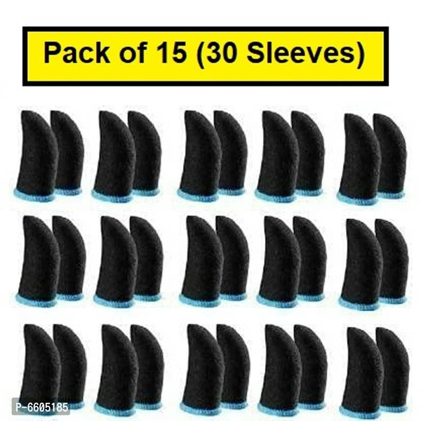 Premium Quality Breathable PUBG Mobile Gaming Finger Sleeves Pack of 15 (30 Sleeves) - P-6605185
