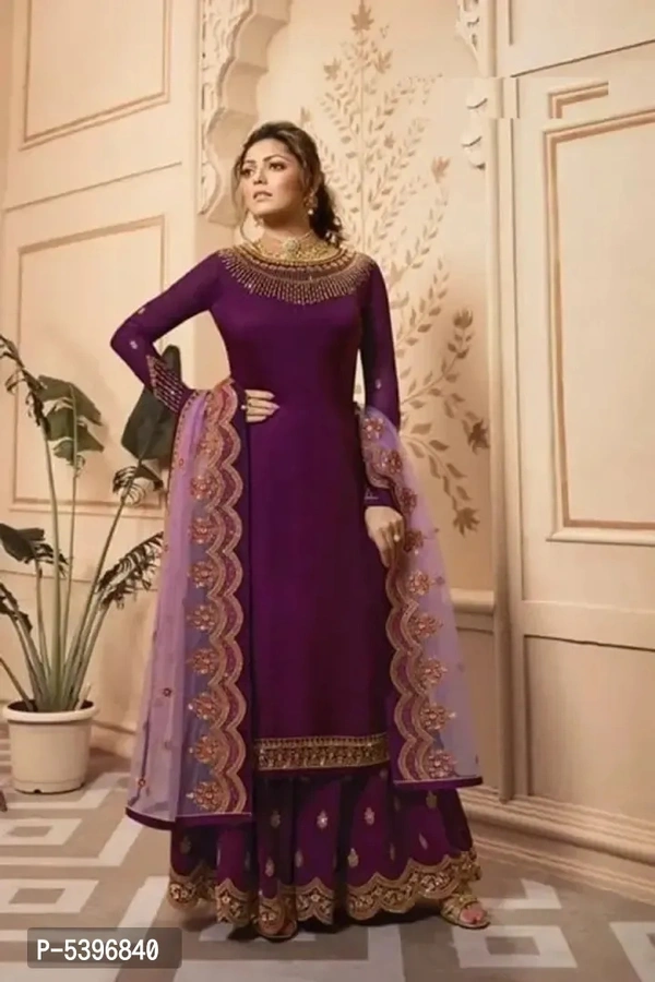 Presenting latest collections of Faux Georgette Embroidered Dress Material with Dupatta - P-5396840