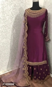 Presenting latest collections of Faux Georgette Embroidered Dress Material with Dupatta - P-5396840