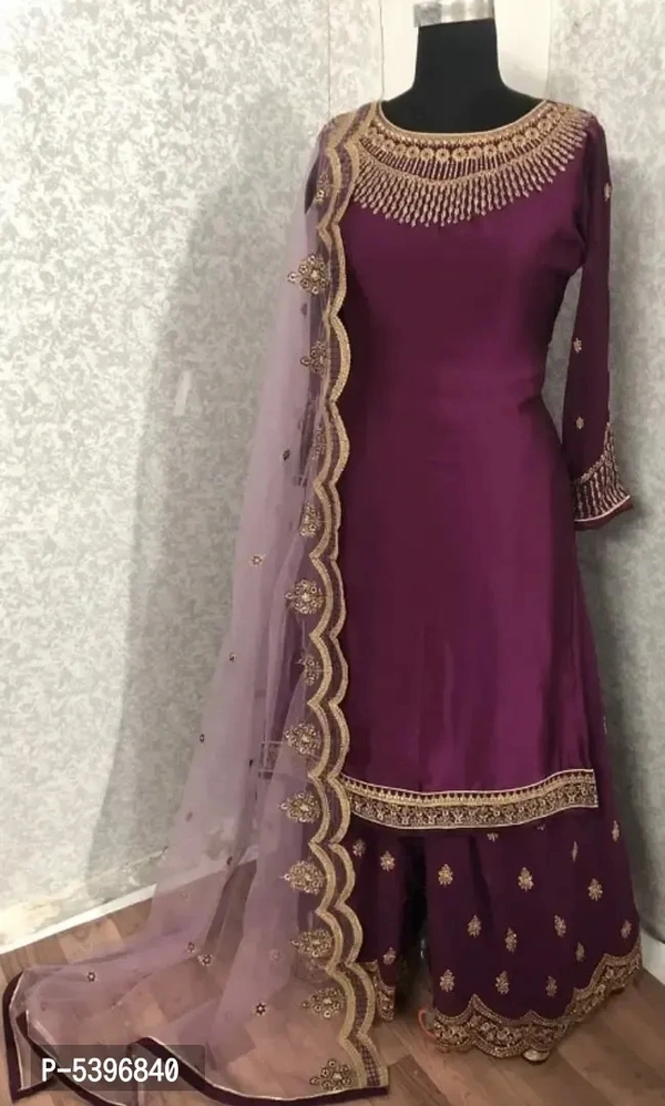 Presenting latest collections of Faux Georgette Embroidered Dress Material with Dupatta - P-5396840