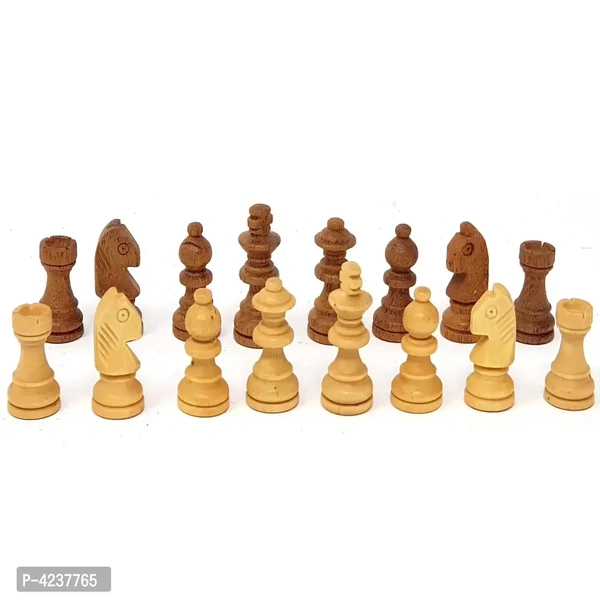 Folding Chess Board Set Wooden Game Handmade Classic Game Of Brilliance Small Chess Pieces 8 Inches (Non - Magnetic) - P-4237765