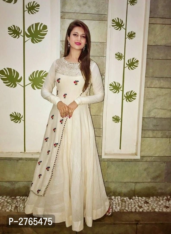 Elegant Gota Aari Work Long Fancy Kurta - P-2765475, XL