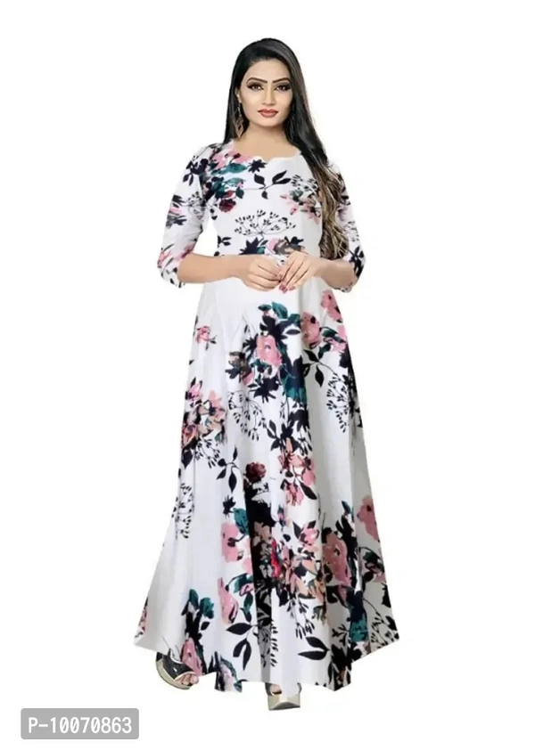 Stylish Rayon Printed Gown For Women - P-10070863, XL-42