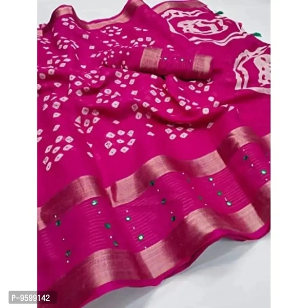 VEDIC Women's Soft Cotton Saree with Unstitched Blouse Piece [Pink) - P-9599142, 5.5 meters