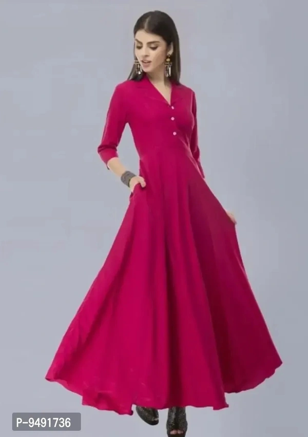 Fancy Coat Collor Maxi Gown Pink - P-9491736, 2XL