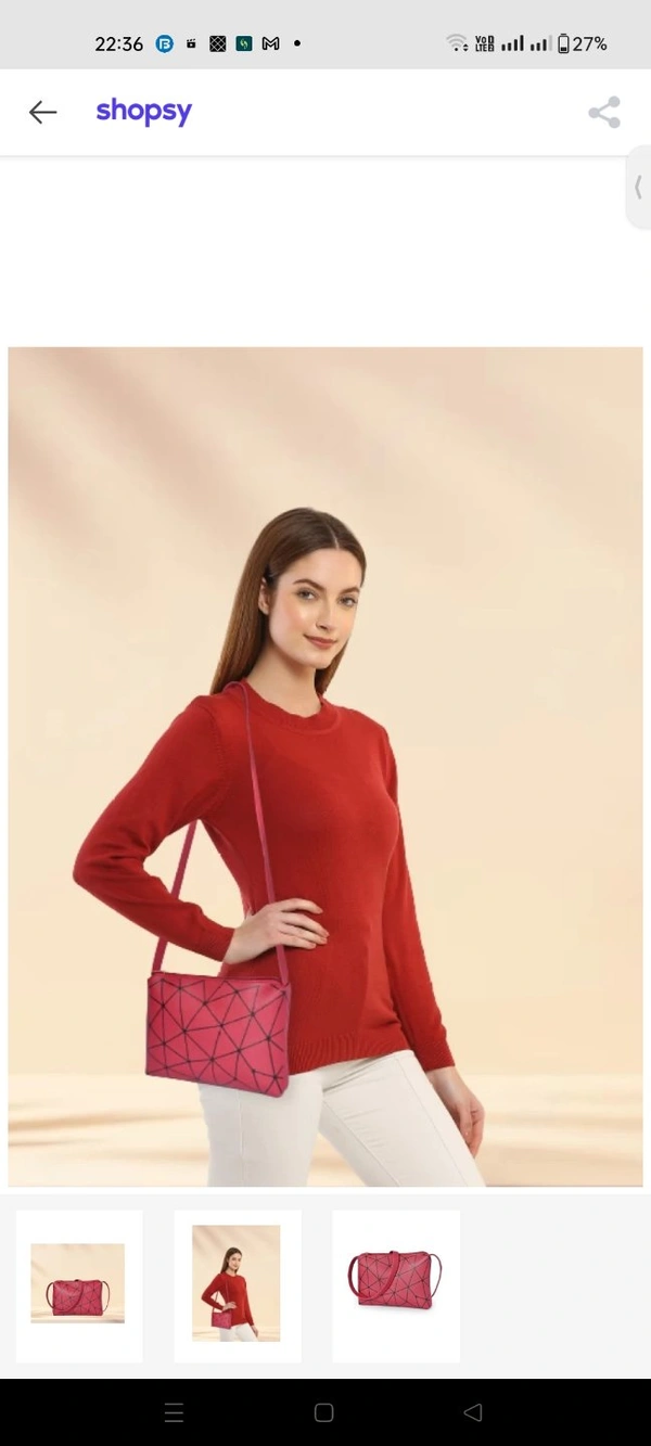 Mini Bag For Women ,Girls - Red Orange, Mini