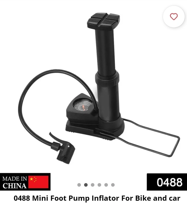 Mini Foot Pump Bike And Car - Black
