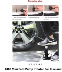 Mini Foot Pump Bike And Car - Black