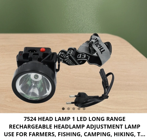 Mini LED Head Lamp USB Cable Ke Sath - Black