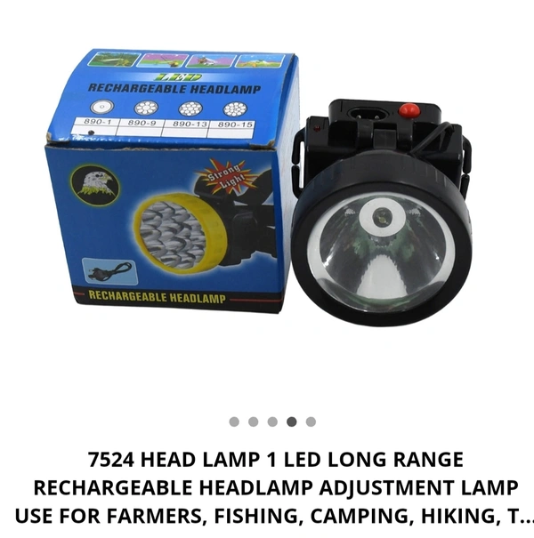 Mini LED Head Lamp USB Cable Ke Sath - Black