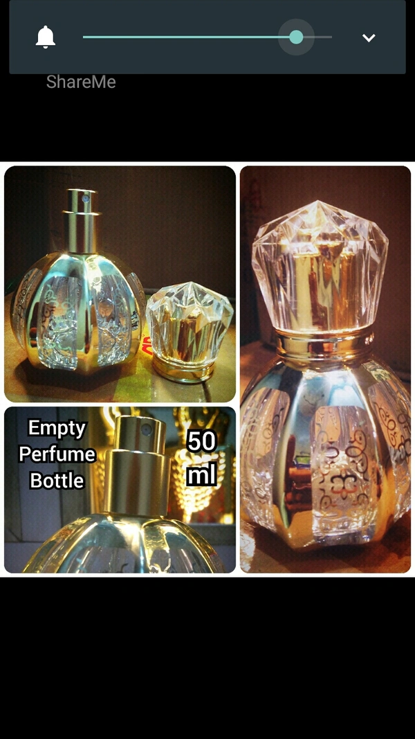 Empty Perfume Bottle  - Gold