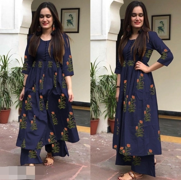 Elegant Cotton Printed Palazzo Sets - XXL