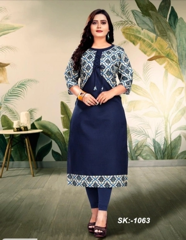 Latest Printed Cotton Kurti - M