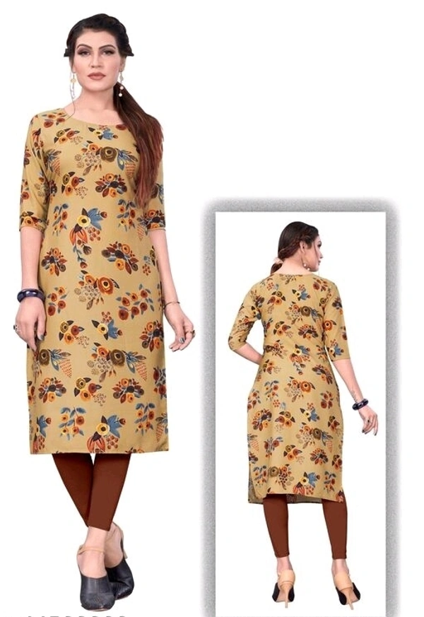 Women's Ethnic Wear Green Color Straight Kurti - XXL