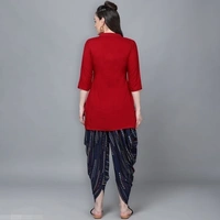 Jambu Creation Women's Dhoti and Kurti set with Scarf - XXL