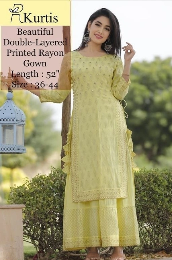 Trendy Drishya Women Kurti with Skirt - M