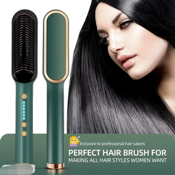  Professional Hair Straightener Tourmaline Ceramic Hair Curler Brush Hair 