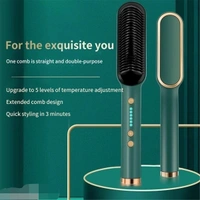  Professional Hair Straightener Tourmaline Ceramic Hair Curler Brush Hair 