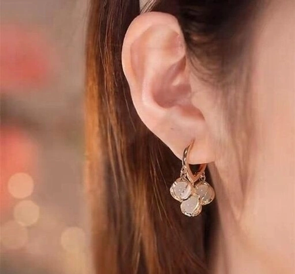 Arzonai Design sense opal stone ball ear buckle light luxury niche high-end earrings female 2022 new trendy exquisite earrings