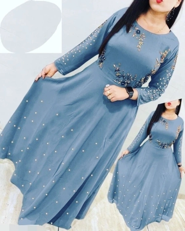 Stunning Embroidered Georgette Party Wear Kurti - L