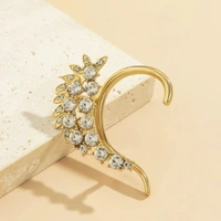 Arzonai 1Pcs jewelry Sweet and cool geometric rhinestones without pierced earrings Cold and trendy all-match niche earrings