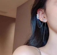 Arzonai New Silver Studded Crystal Earrings 2pcs/se
