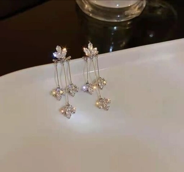Arzonai new trend Su earrings temperament high-end fashion design leaf earrings female earrings Korean Jewellery for women and Girls