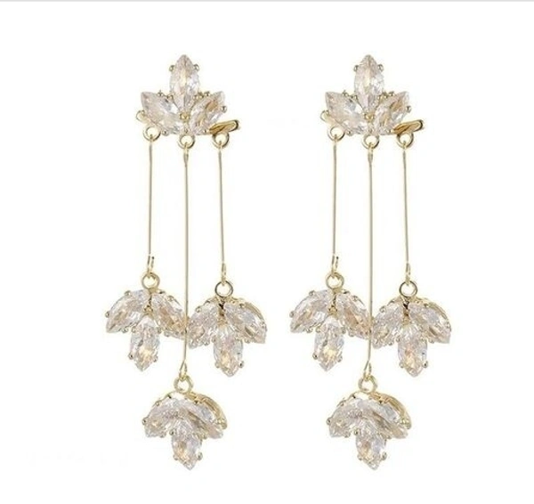 Arzonai new trend Su earrings temperament high-end fashion design leaf earrings female earrings Korean Jewellery for women and Girls